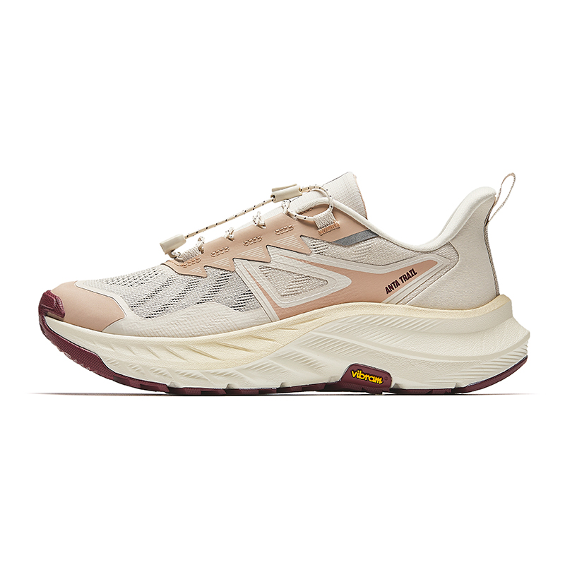 Anta Explore The Wilderness Cushioned Slip-Resistant Low-Top Running Shoes Women's Rose Madder Red