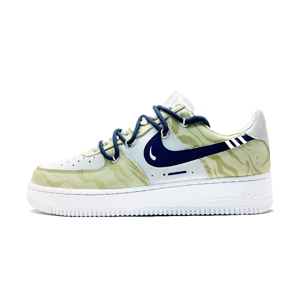 Nike Air Force 1 Desert Rhyme Abrasion Resistant Support Low Top Skateboard Shoes Men's Desert Yellow