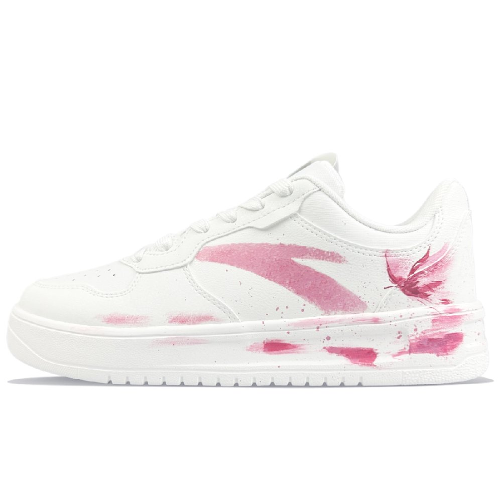 Anta Relaxed Wear resistant And Lightweight Low Top Skateboard Shoes Women's White