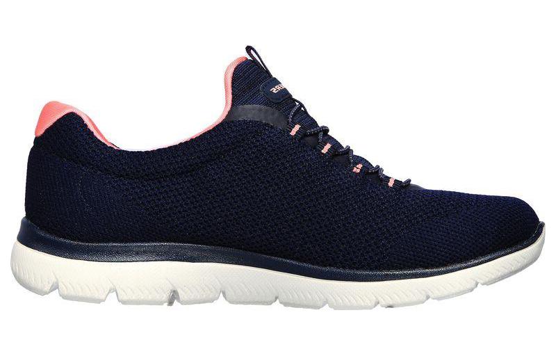Skechers Summits Cool Classic Abrasion Resistant Low top Sports Casual Shoes Women's Blue Pink