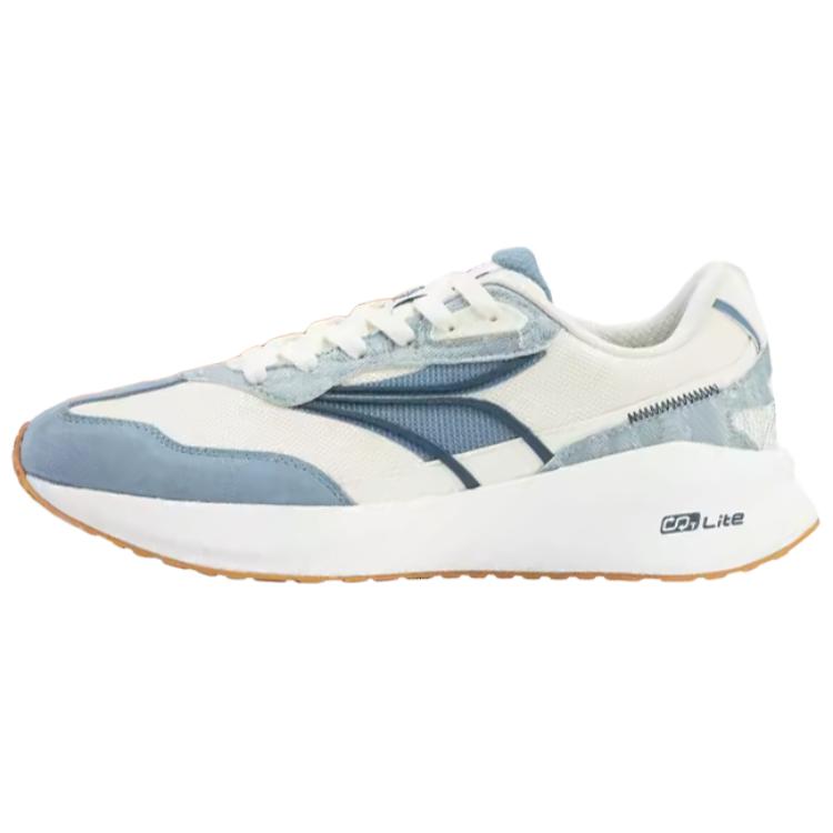 361° Long Wind 4 Anti Slip Wear Resistant Low Top Casual Shoes Men's White Blue
