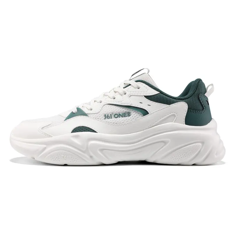 361° Wear resistant And Lightweight Low Top Casual Shoes Men's White Green