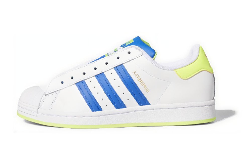 Adidas Originals Superstar Laceless White Blue Solar Yellow