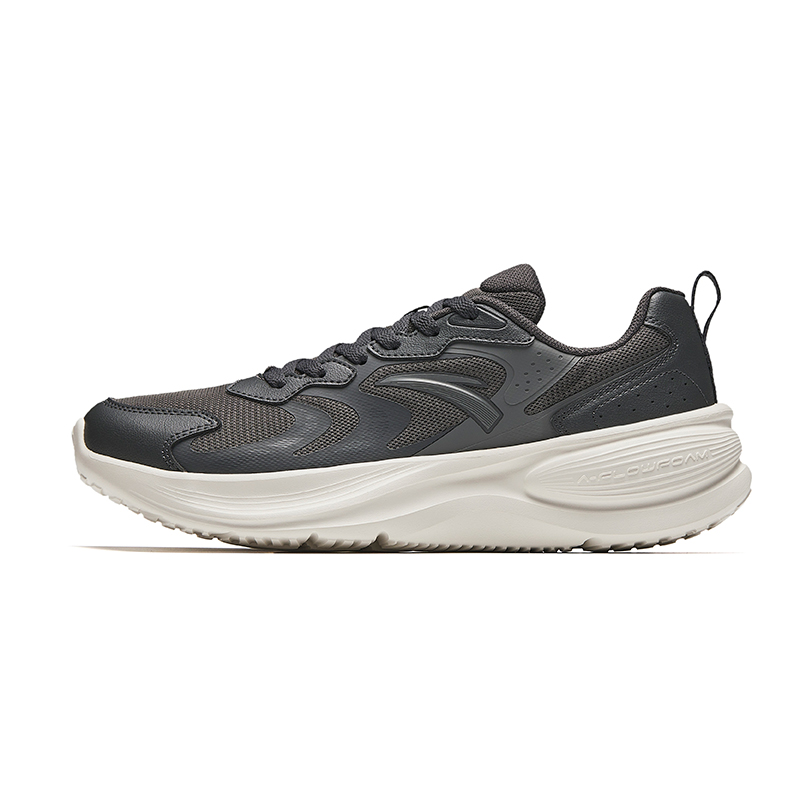 Anta Anti-Slip Wear-Resistant Low-Top Casual Running Shoes Men's Gray White