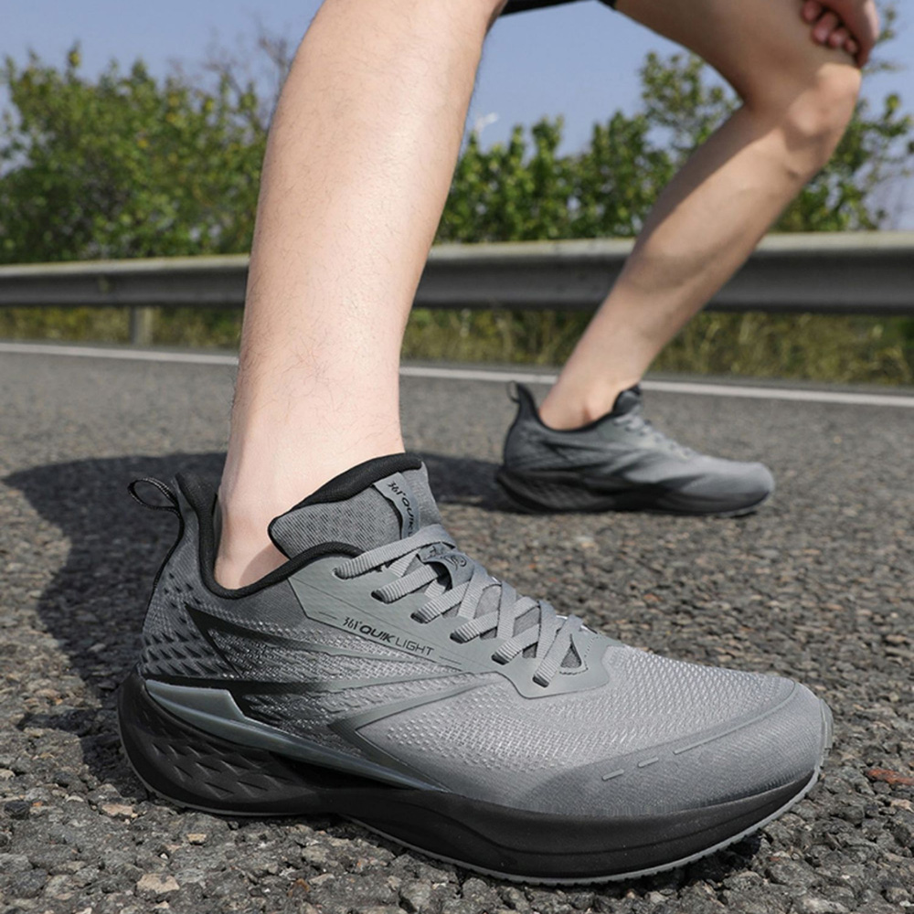 361° Cushioning And Breathable Low Top Sprint Running Shoes Men's Gray Black купить в интернет-магазине Yoocart с быстрой доставкой по России.