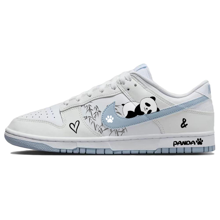 Nike Dunk Slip-Resistant Cushioning Wear-Resistant Low-Top Skateboard Shoes Men's White Blue