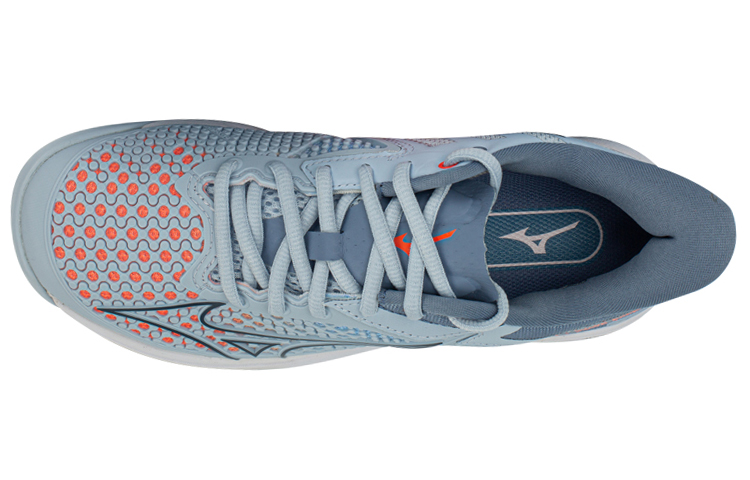 Mizuno Wave Enforce Cushioning Anti-Slip Wear-Resistant Breathability Low-Top Tennis Shoes Women's Blue Orange