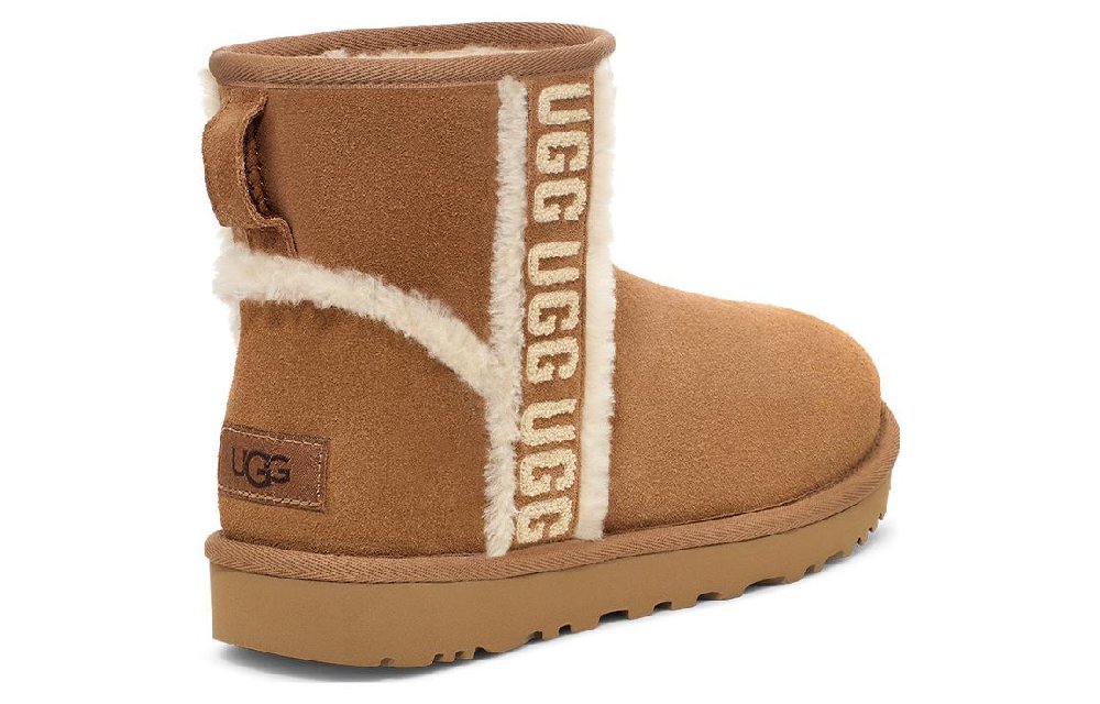 UGG Classic Mini Shearling Logo 'Chestnut' Women's