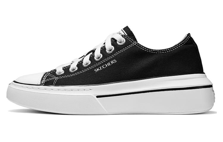 Skechers Court Classics Low Top Canvas Shoes Women's Black