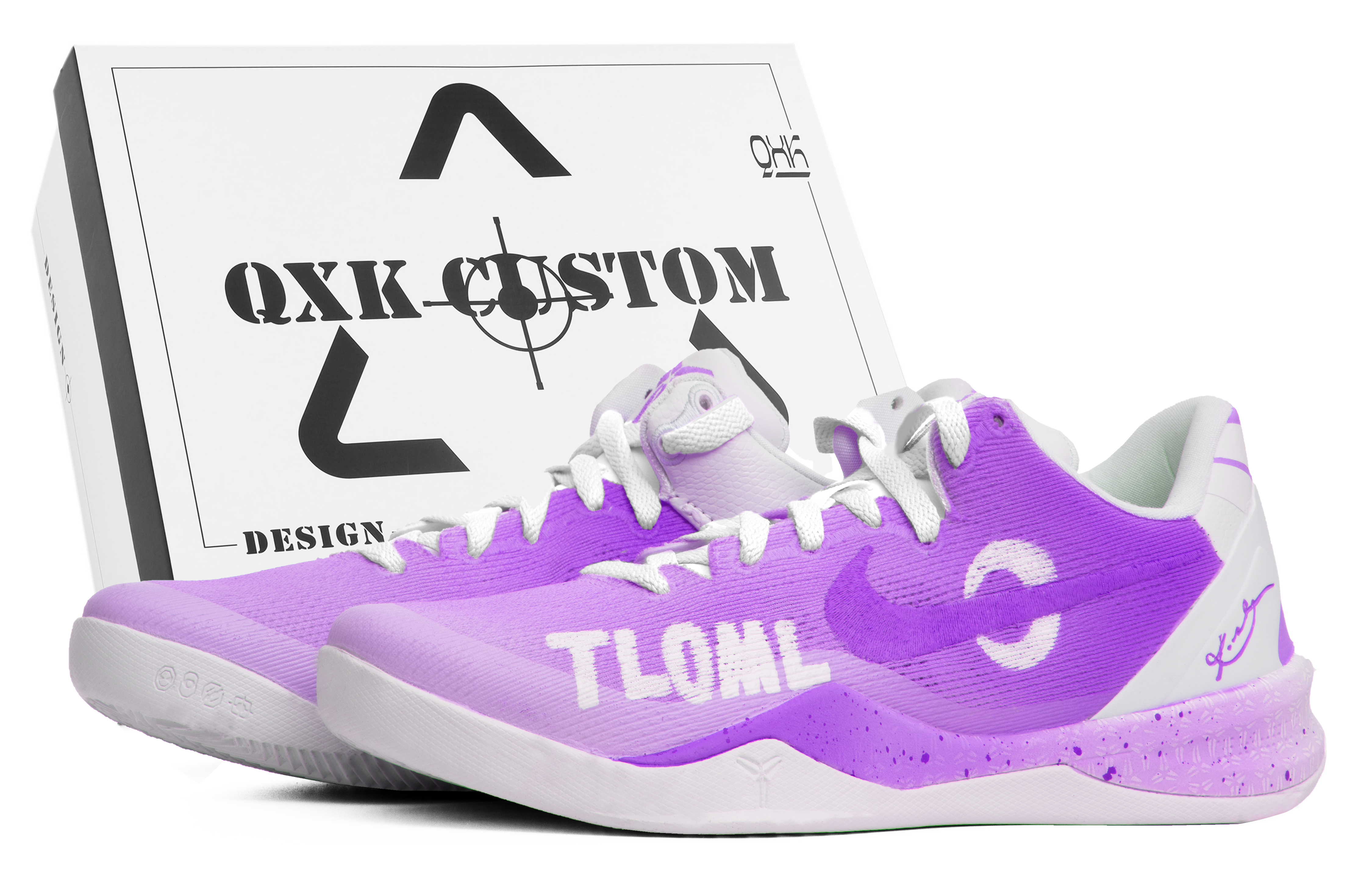 Nike Kobe 8 Slip Resistant Abrasion Resistant Low top Basketball Shoes Men's Purple