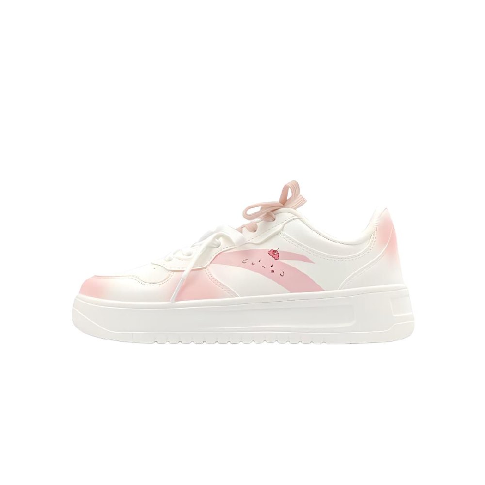 Anta Cushioning Abrasion Resistant Balance Low Top Skateboard Shoes Women's White Pink