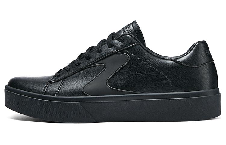 Skechers Cushioning Wear-Resistant Low-Top Skateboard Shoes Men's All Black