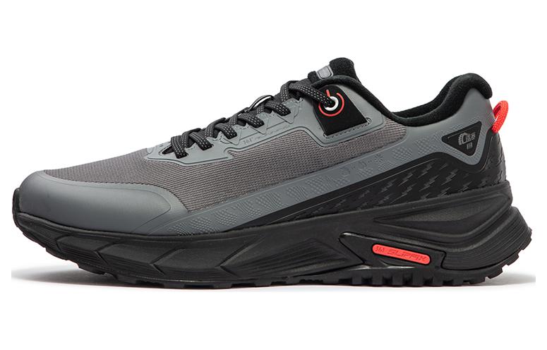 361° Abrasion Resistant Waterproof Slip Resistant Low Top Running Shoes Men's Gray Black