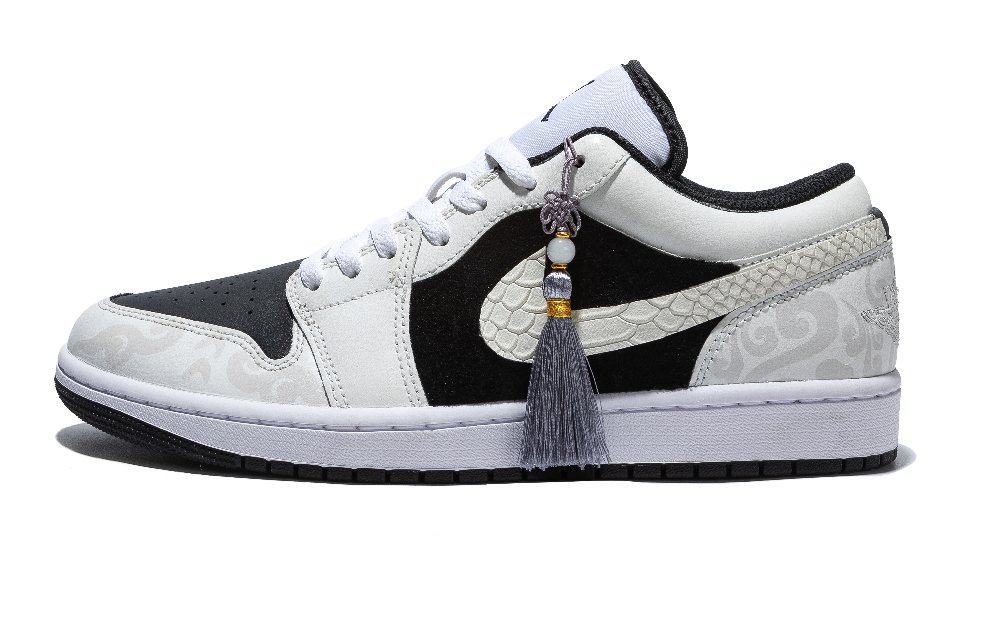 JORDAN Air JORDAN 1 Vintage Basketball Shoes Men Low Top Black/White
