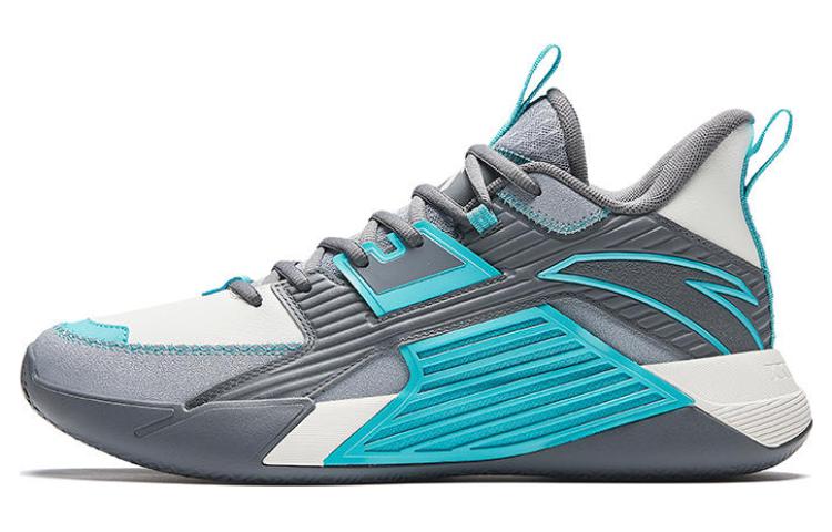 Anta Speedgo 3 3 Cushioning Wear-Resistant Mid-Top Basketball Shoes Men's Blue Gray