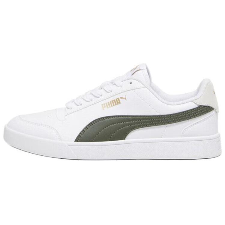 PUMA Shuffle Low Top Skateboard Shoes Unisex White Green