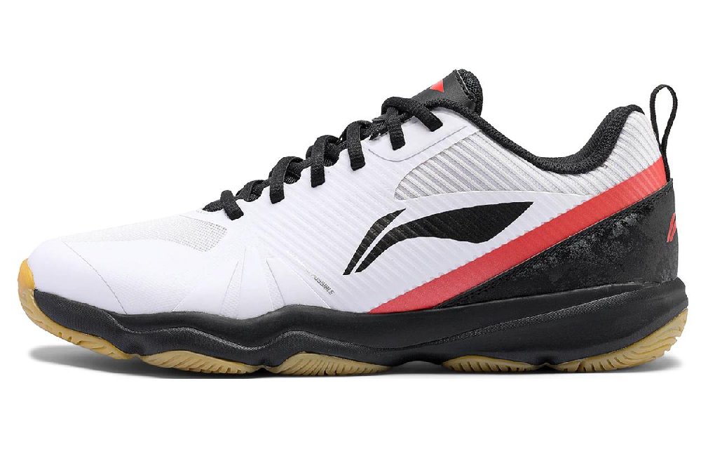 LiNing CS16 Anti Slip Wear Resistant Low Top Badminton Shoes Unisex White Black Red