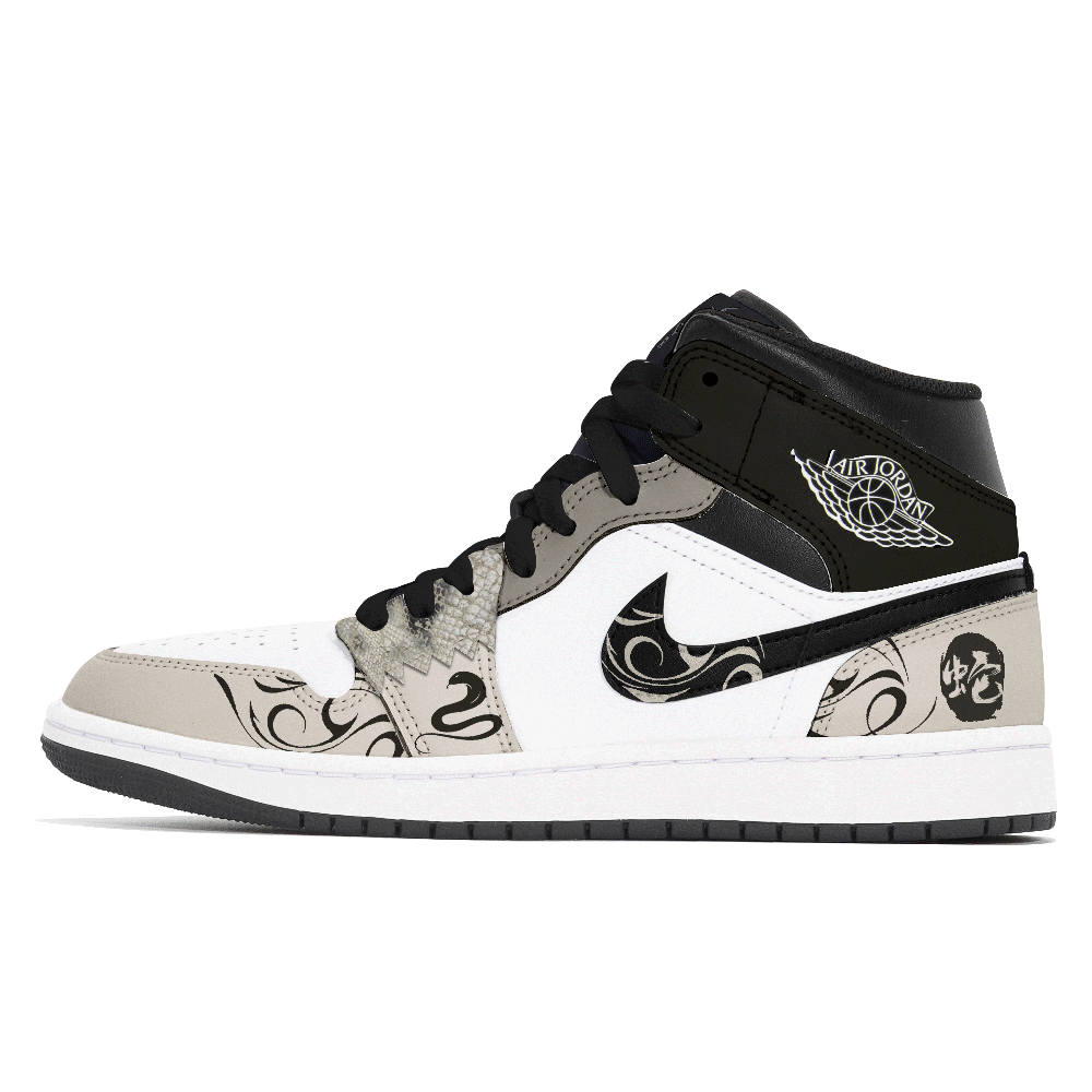 Jordan Air Jordan 1 Abrasion Resistant Mid Top Vintage Basketball Shoes Men's Brown