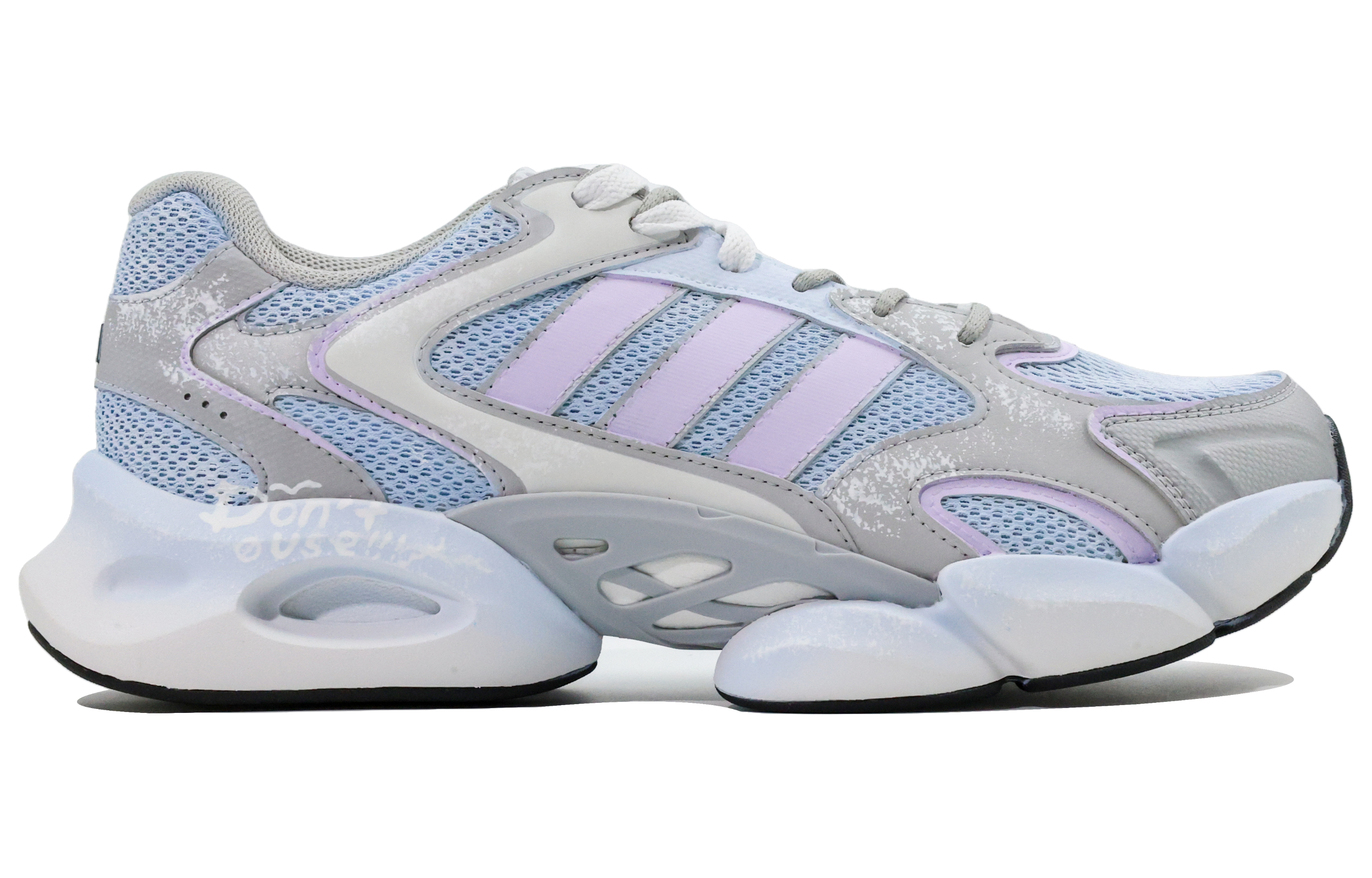 Adidas MEGASTRIDE Abrasion Resistant Low top Running Shoes Unisex Gray Blue Purple купить в интернет-магазине Yoocart с быстрой доставкой по России.