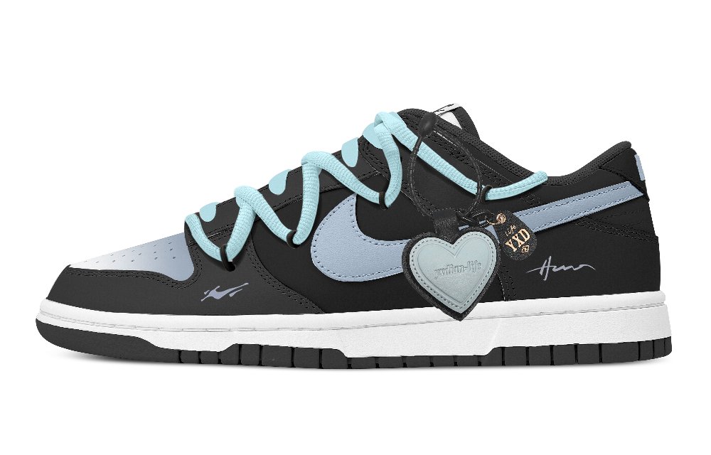 Nike Dunk Starry Sky Bond Abrasion Resistant Low Top Skateboard Shoes Unisex Black Blue
