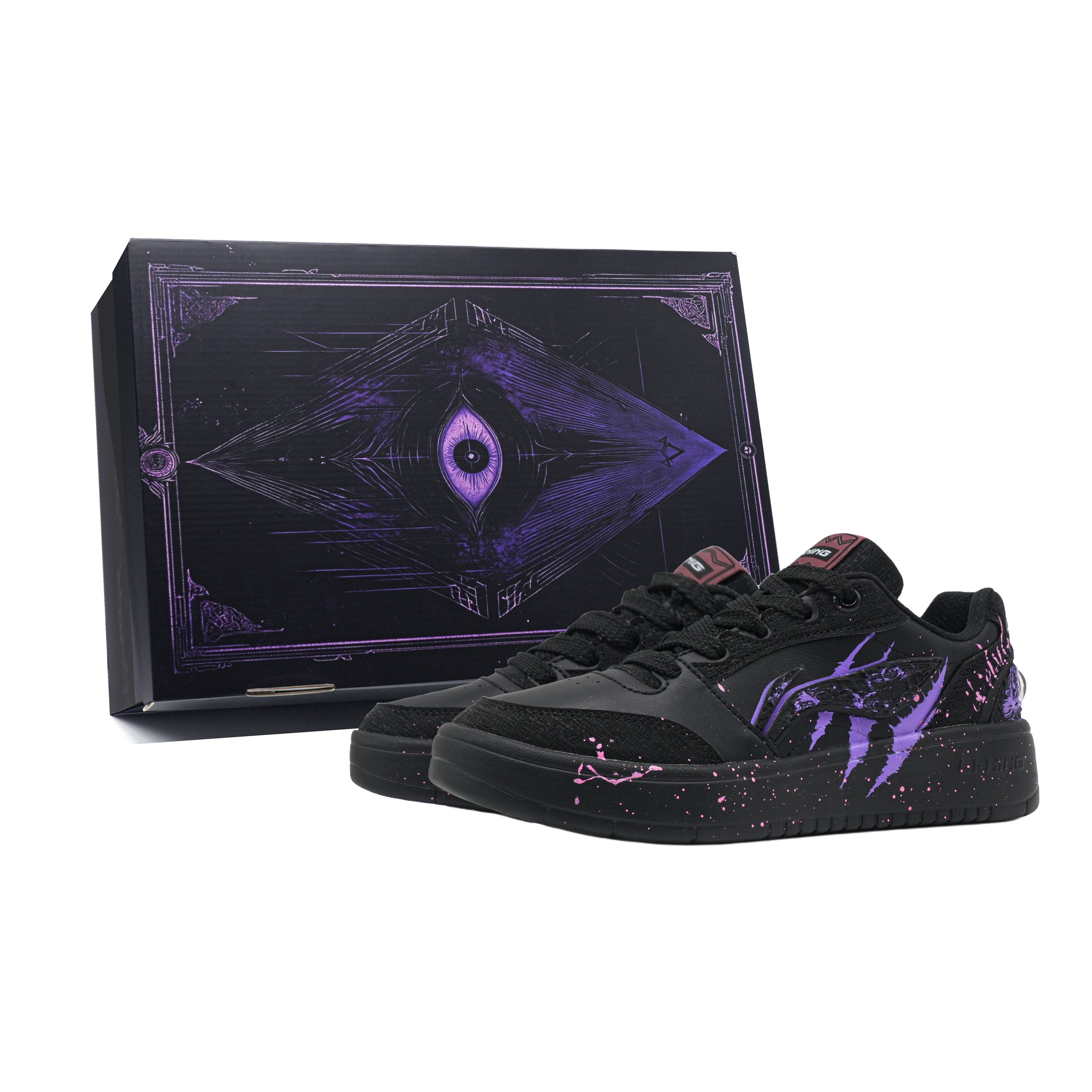 LiNing Yuanbao V3 Low top Skateboard Shoes Men's Black Purple
