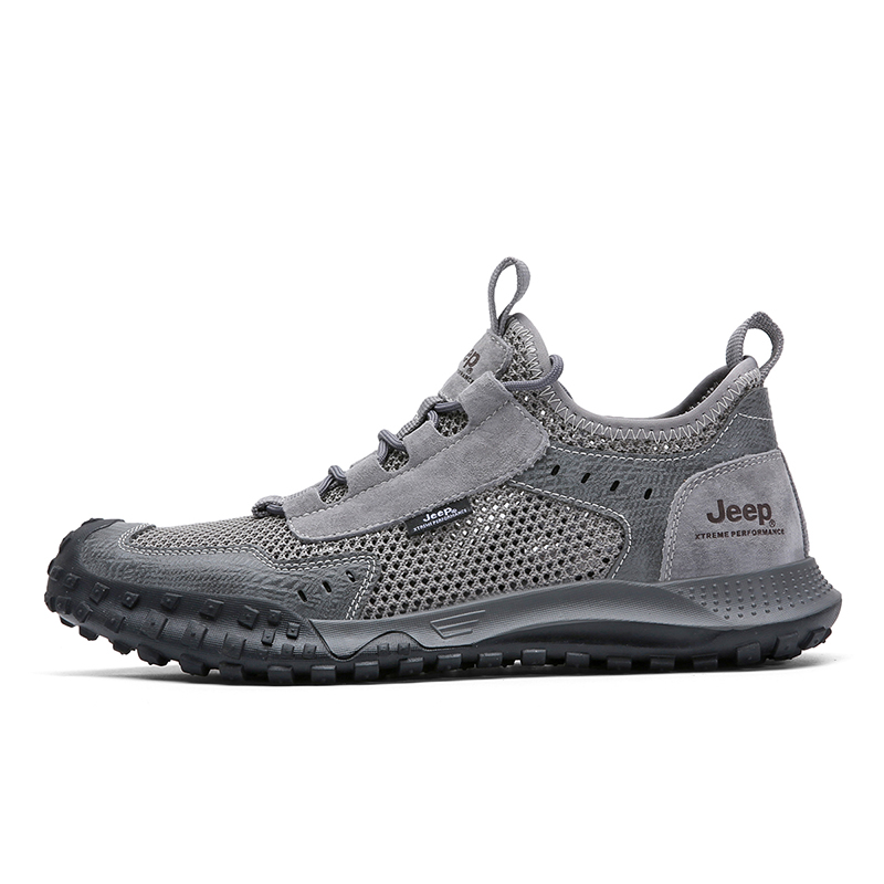 Jeep Cushioning Anti-Slip Wear-Resistant Breathable Lightweight Rebound Low-Top Hiking Trekking Shoes Men's