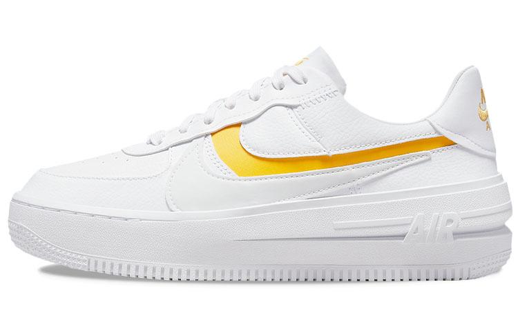 Nike Air Force 1 PLT.AF.ORM White Yellow Ochre Women's