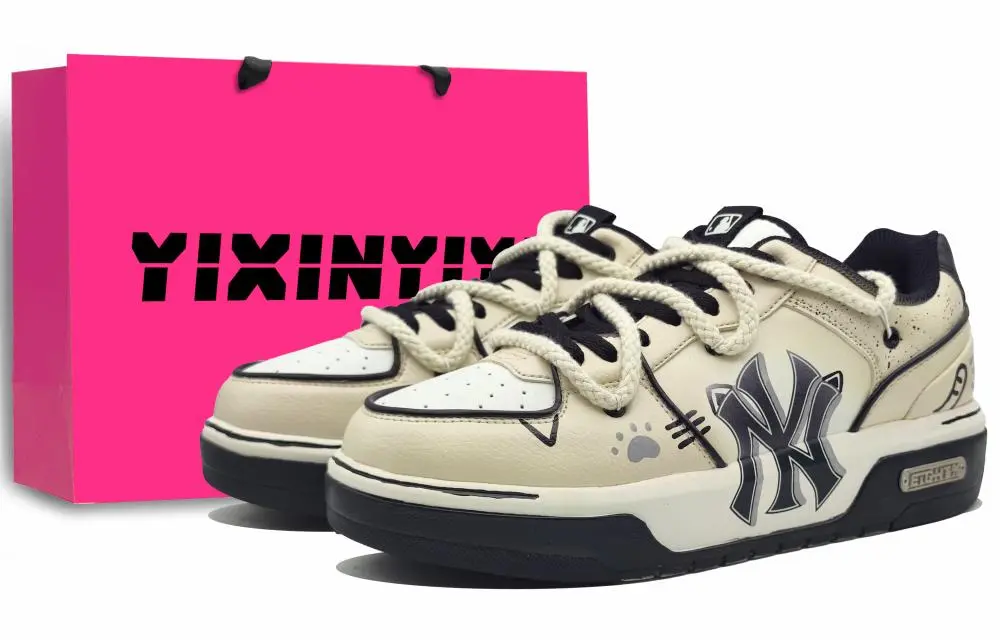 MLB Chunky Liner Low top Skateboard Shoes Unisex Light Yellow