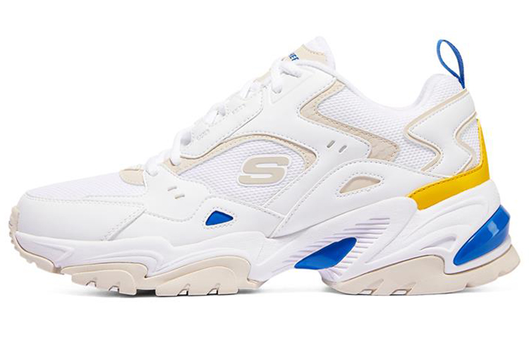 Skechers Stamina V2 Mecha Shoes 2 Low Top Chunky Sneakers Men's White Blue