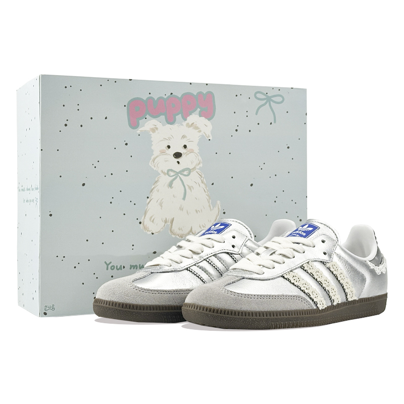 Adidas Originals SAMBA OG Cushioning, Wear Resistant Low Top Skateboard Shoes Unisex Silver