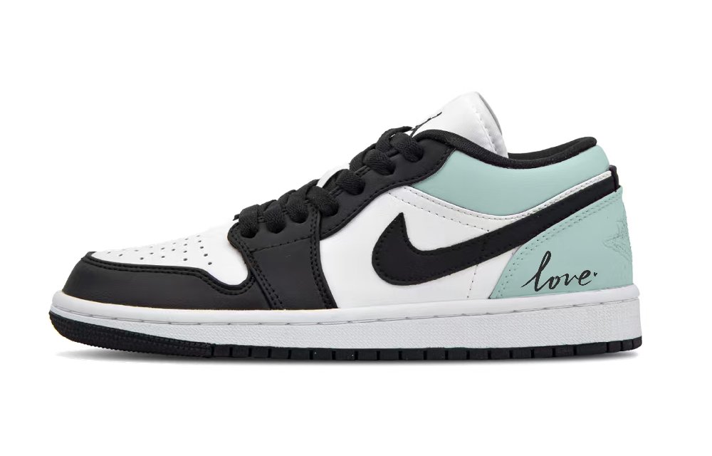 Jordan Air Jordan 1 Low Top Vintage Basketball Shoes Unisex Emerald