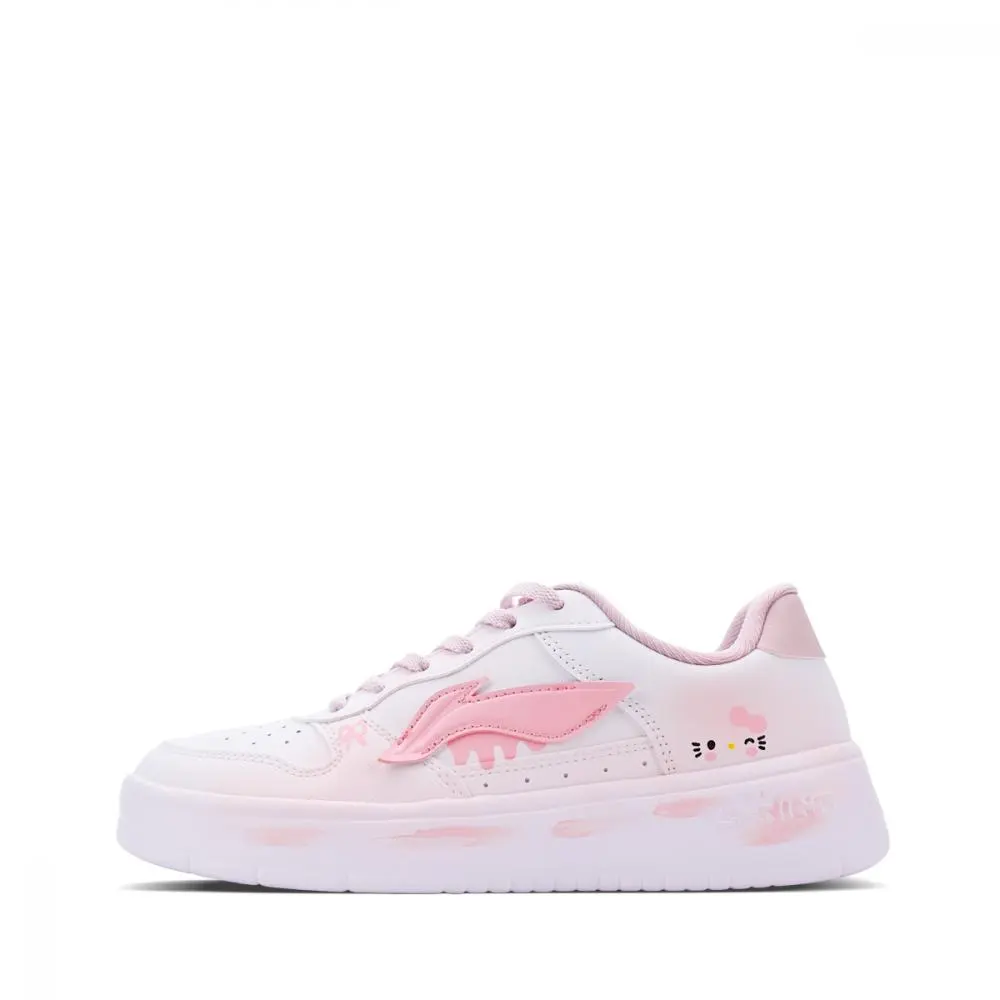 LiNing Pontoon Boats Wear resistant And Lightweight Low top Skateboard Shoes Women's Pink White