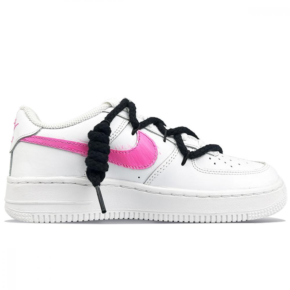 Nike Air Force 1 Anti-Slip Wear-Resistant Low-Top Skateboard Shoes Women's White Black Pink купить в интернет-магазине Yoocart с быстрой доставкой по России.
