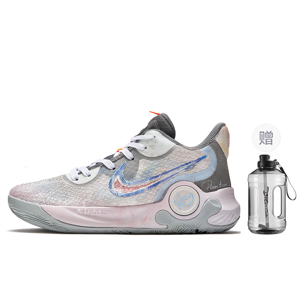 Nike Trey 5 Da Vinci Custom Grimm Fairy Tales Slip Resistant Mid Top Basketball Shoes Unisex Pink Blue