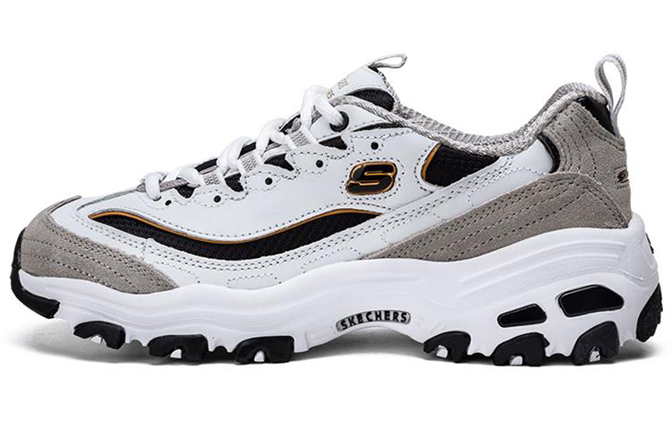 Skechers Chunky Sneakers Women's Low Top White/Light Gray/Black/Gold