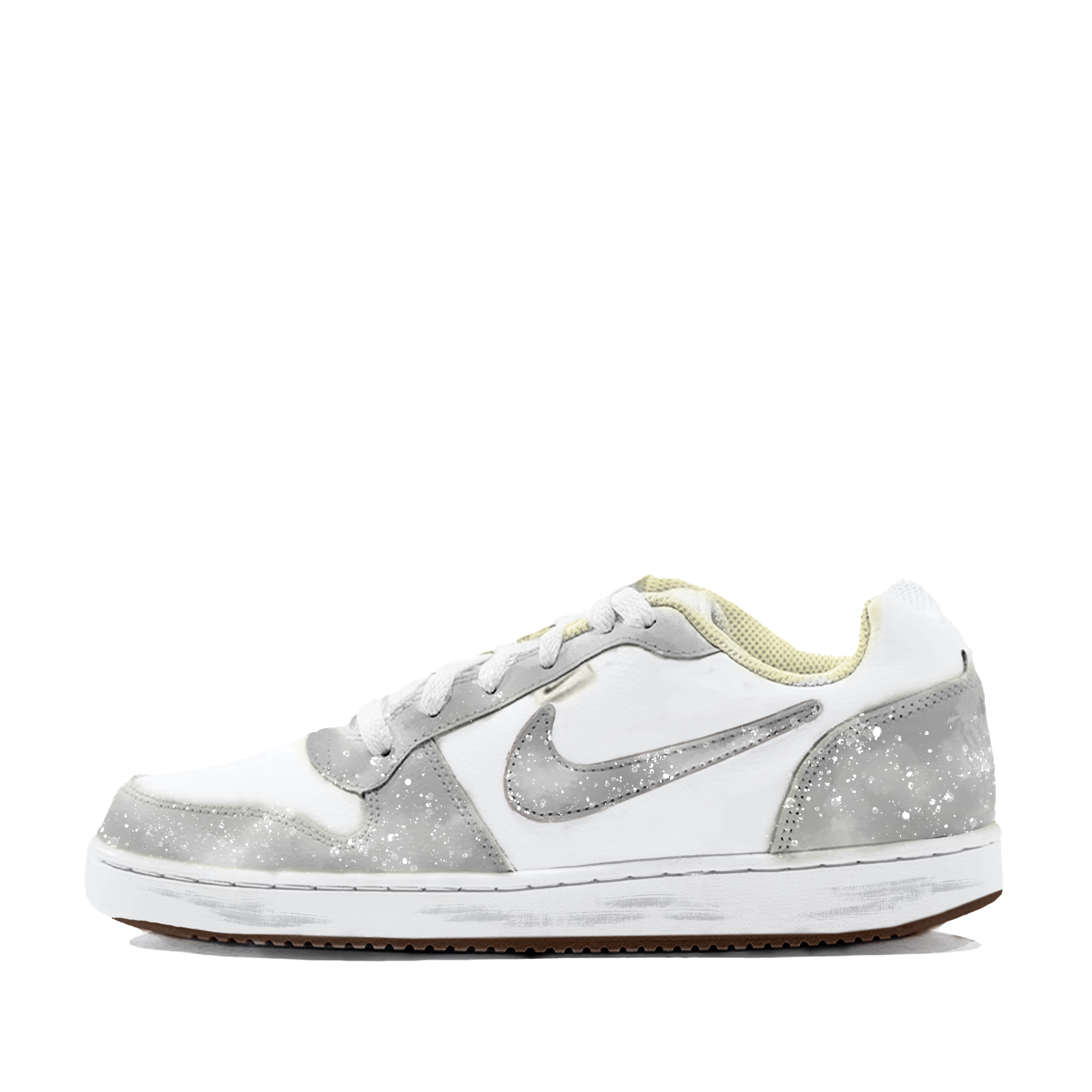 Nike EBERNON Lanying Story Cushioning And Breathable Low top Skateboard Shoes Men's Gray White