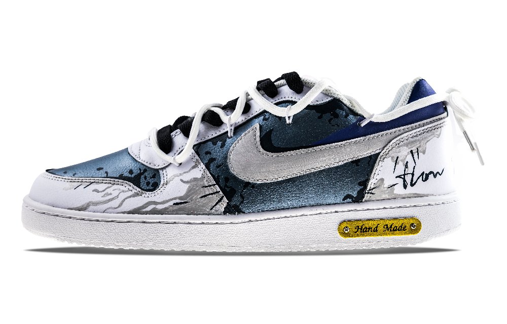 Nike EBERNON Silver Mountain Spring Coverage Low-Top Skateboard Shoes Unisex White