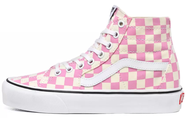Vans Checkerboard SK8 HI Tapered Shoes Pink Women's