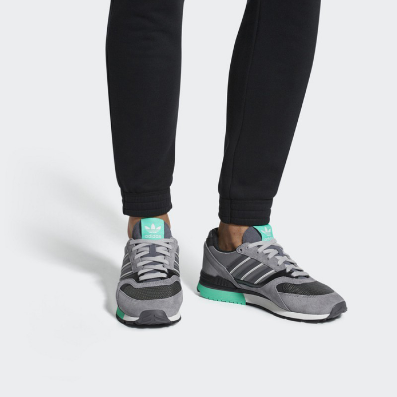 Adidas Originals Non slip Lightweight Low Top Slip Resistant Unisex Gray Black Green