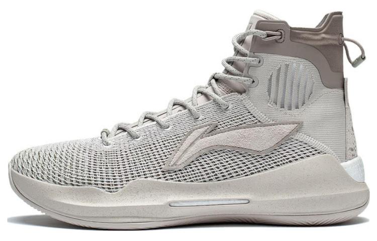 LiNing YuShuai 13 Boom Sand Hawk Slip Resistant, Abrasion Resistant, Lightweight High top Basketball Shoes Men's Gray