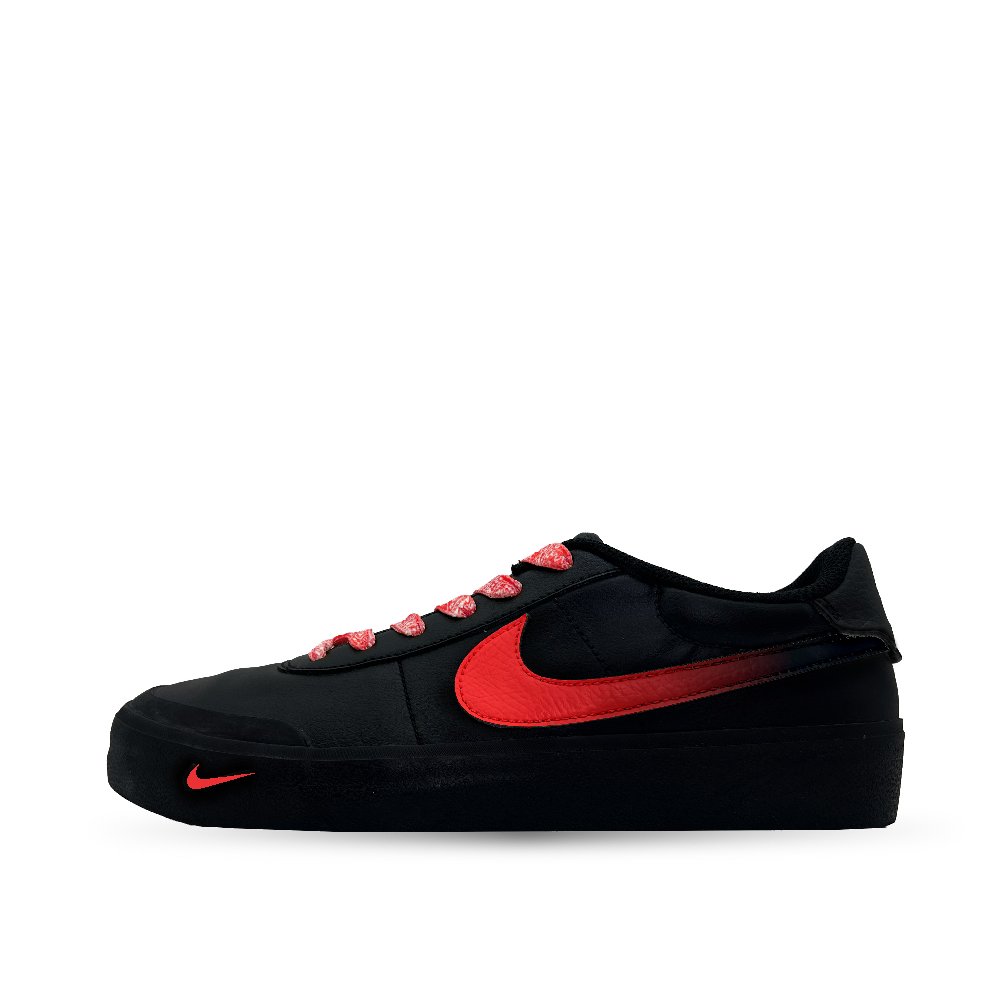 Nike Court Shot Ink Roar Anti Slip Wear Resistant Low Top Skateboard Shoes Men's Black Red