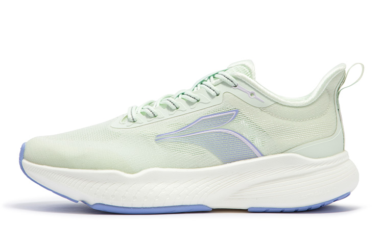 361° Half-Time Run Purple Veil Cushioning Anti-Slip Wear-Resistant Breathability Low-Top Running Shoes Women's Green