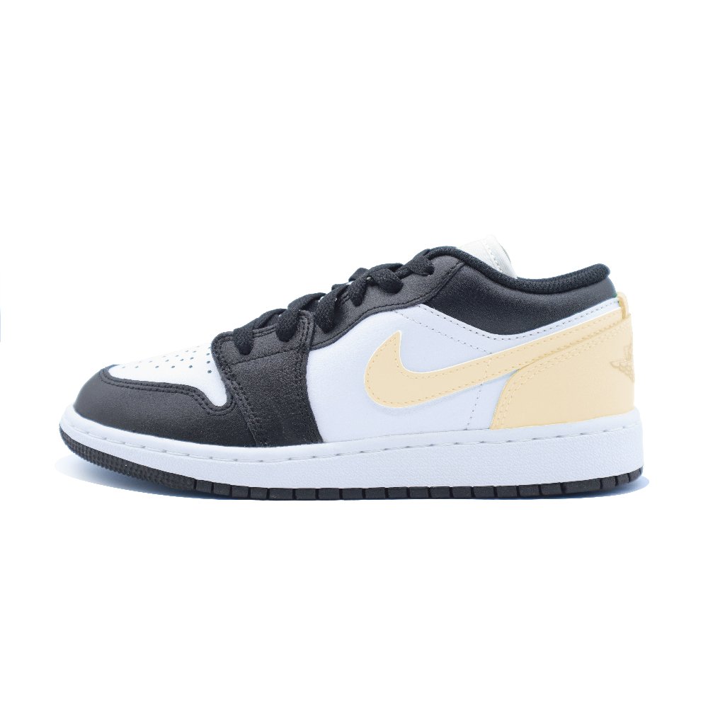 Jordan Air Jordan 1 Romantic Aura Low Top Vintage Basketball Shoes Women's Black Yellow