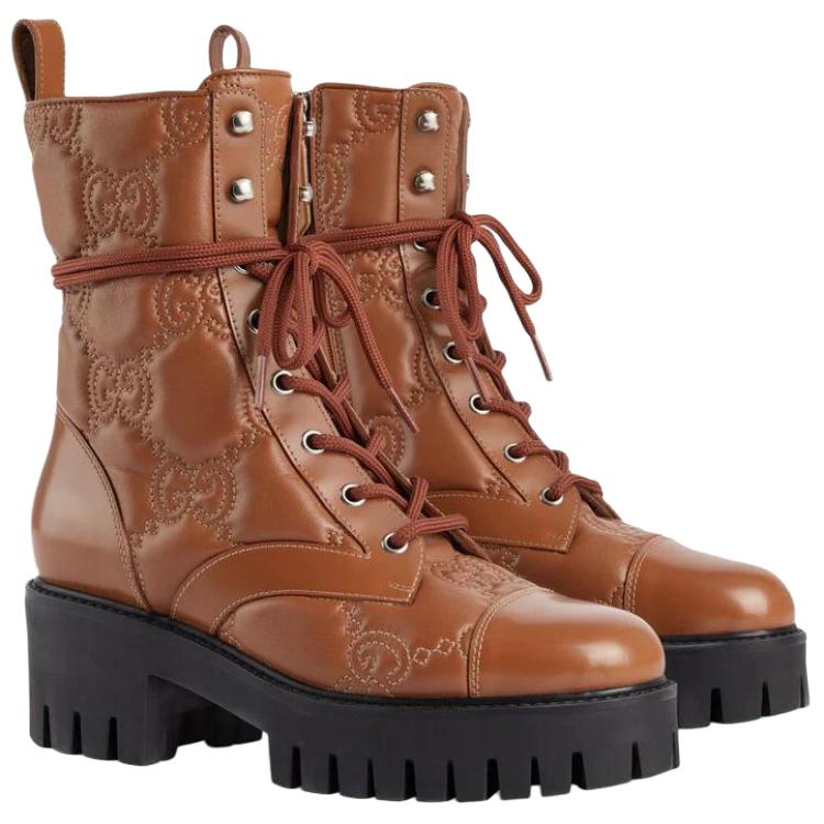 GUCCI GG Quilted Ankle Boots