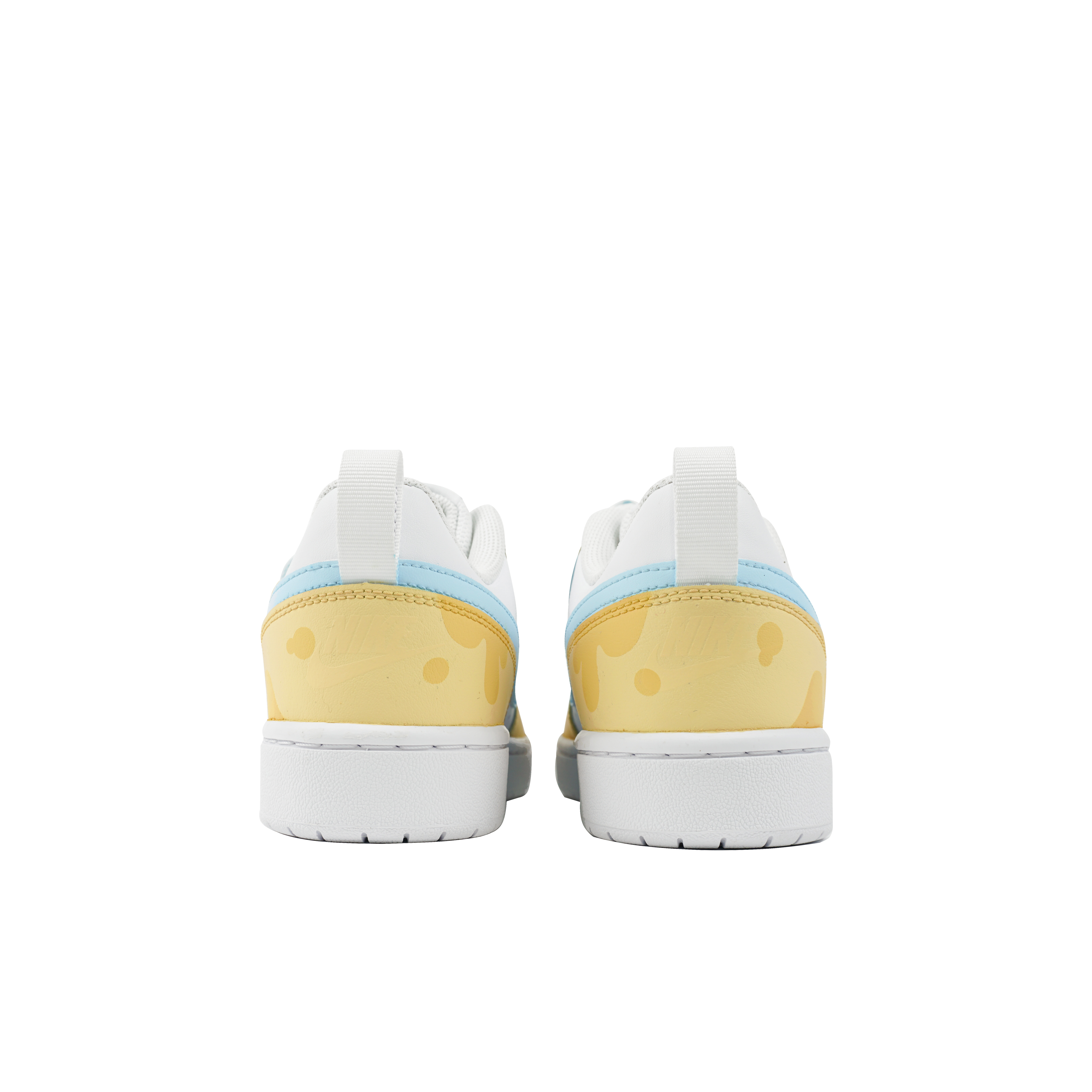 Nike Court Borough Low 2 Miku Manufacturing Low Top Skateboard Shoes GS White Yellow