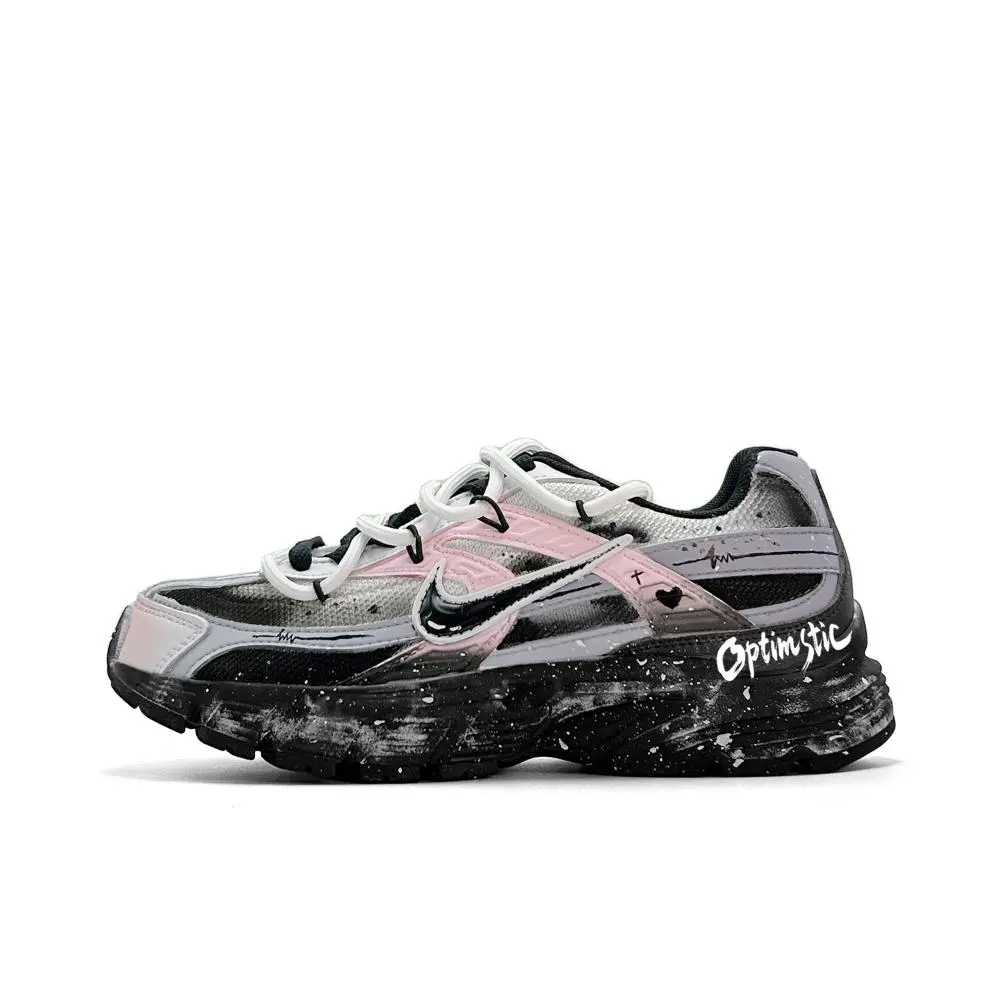Nike Initiator Cushioning, Breathable, Supportive Low top Casual Sprint City Commute Running Shoes Unisex Black Pink