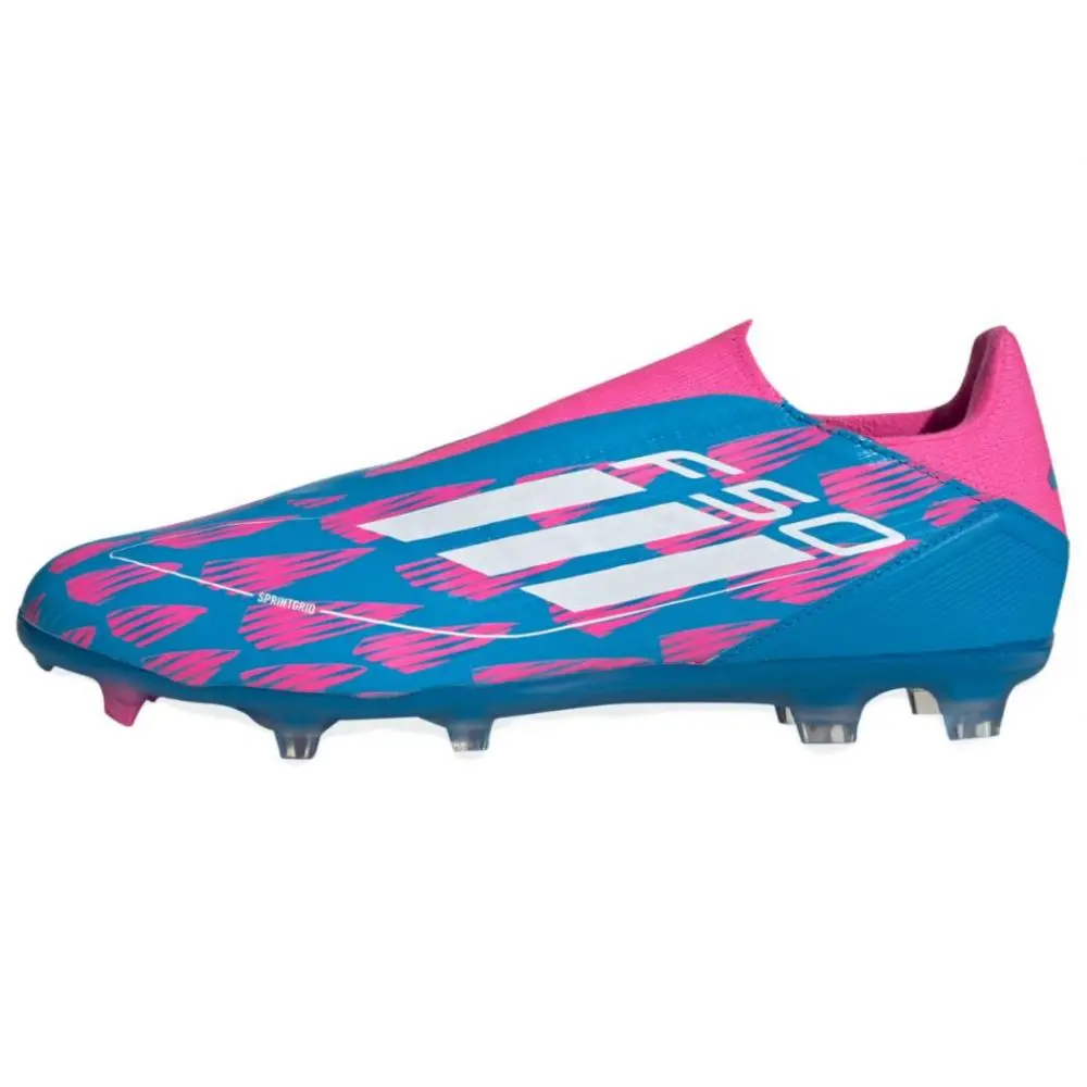 Adidas F50 League Laceless Firm/Multi Ground Solar Blue Cloud White Solar Pink