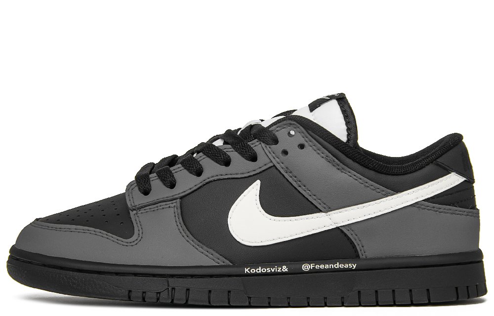 Nike Dunk Anonymous Seal Anti Slip Wear Resistant Low Top Skateboard Shoes Men's Black White Gray