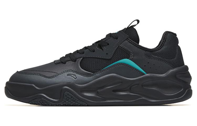 Anta Slip-Resistant Cushioning Abrasion-Resistant Low-Top Skateboard Shoes Black