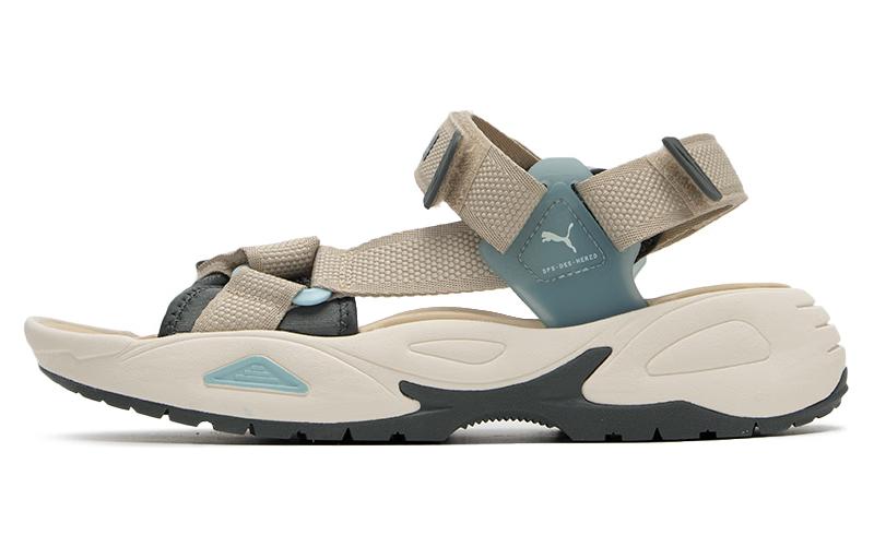PUMA Traek Lite One Strap Sandals Unisex Beige Blue